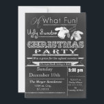 Chalkboard Christmas Ugly sweater Party Invites<br><div class="desc">Fun Chalkboard Christmas Tacky sweater Party Invitations</div>