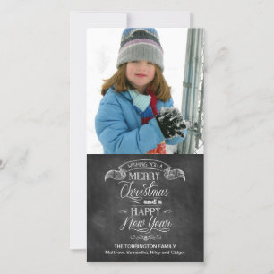 Chalkboard Christmas Wish Holiday Card