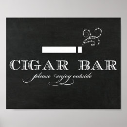 Chalkboard Cigar Bar Sign