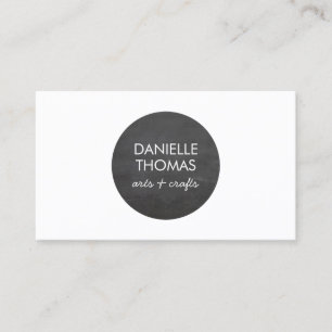 Chalkboard Circle Logo for Artists, Crafters Business Card