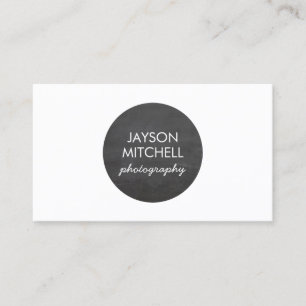 Chalkboard Circle Logo for Photographers, Artisans Business Card