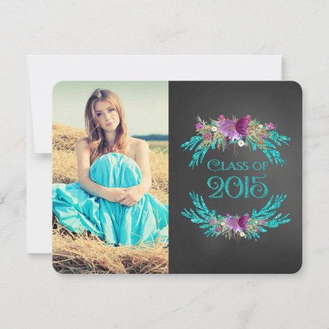 Chalkboard Class of 2015 Graduation Invitation (Front)