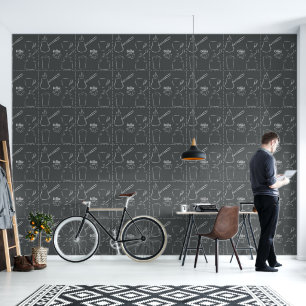 Chalkboard Coffee House Wallpaper