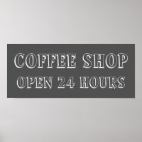 Chalkboard Coffee Shop Kitchen Sign Art Poster