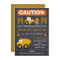 Chalkboard Construction Birthday Invitation