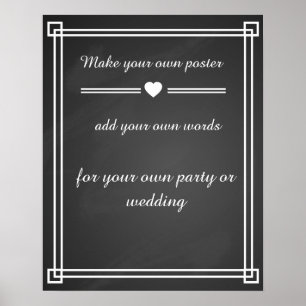 Chalkboard Create your own poster print