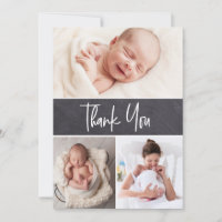 Chalkboard Custom Multiple Photos Baby boy Shower 