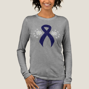 Chalkboard Dark Blue Ribbon Tri-Blend Shirt