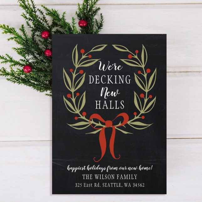 Chalkboard Decking The New Halls Moving Postcard (Creator Uploaded)
