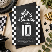 Chalkboard Dirt Bike Birthday Party