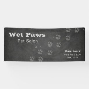 Chalkboard Dog Grooming Services Banner