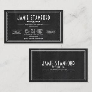 Chalkboard Effect, Vintage Style Business Card