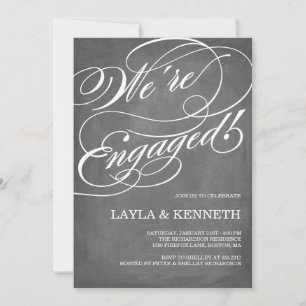 Chalkboard Engagement Engagement Party Invitation