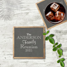 Chalkboard Family Reunion Typography Favour