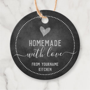 Chalkboard Fancy Script Homemade Food Items Favour Favour Tags