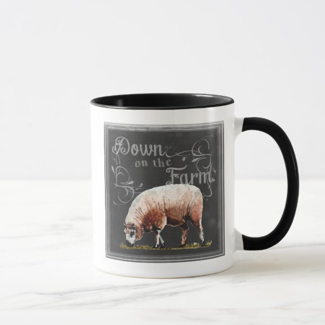 Chalkboard Farm | Down on the Farm Sheep Mug (Right)