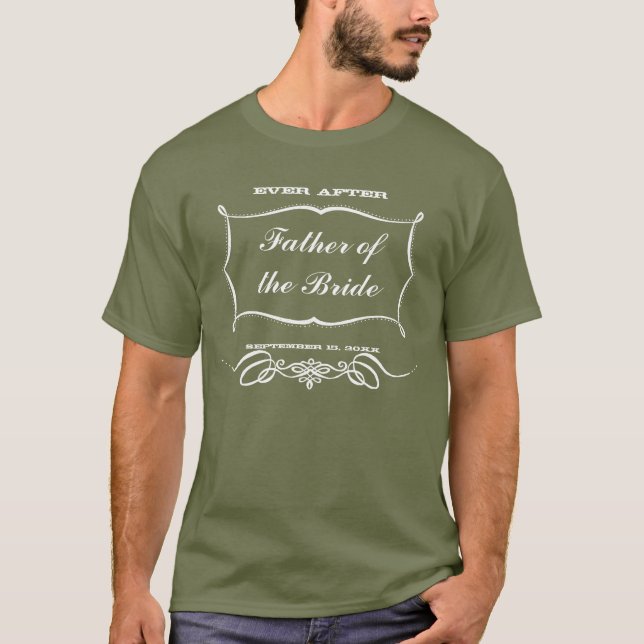 Chalkboard Father of the Bride Wedding T-Shirts (Front)