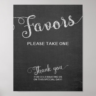 Chalkboard Favours Wedding Sign Please Take One