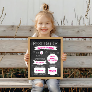 Chalkboard First Day of School  Poster