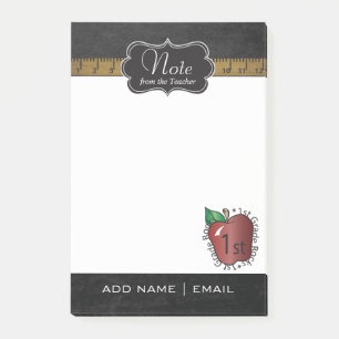 Chalkboard First Grade Teacher DIY Text Post-it Notes