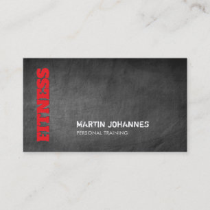 Chalkboard Fitness Personal Trainer Business Card