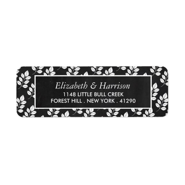 Chalkboard Floral Leaf Wedding (Front)