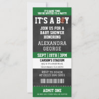 Chalkboard Football Ticket Baby Shower