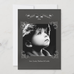 Chalkboard Frame Holiday Photo Card
