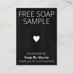 Chalkboard Free Sample Soap Display Card