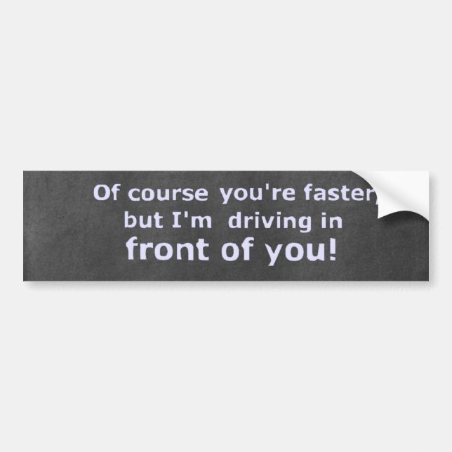 chalkboard funny bumper sticker (Front)