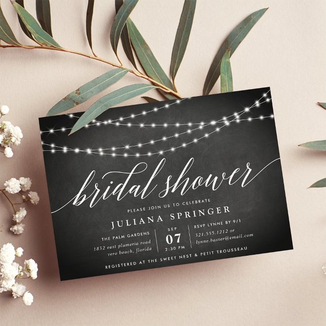 Chalkboard Garland Bridal Shower Invitation (Creator Uploaded)