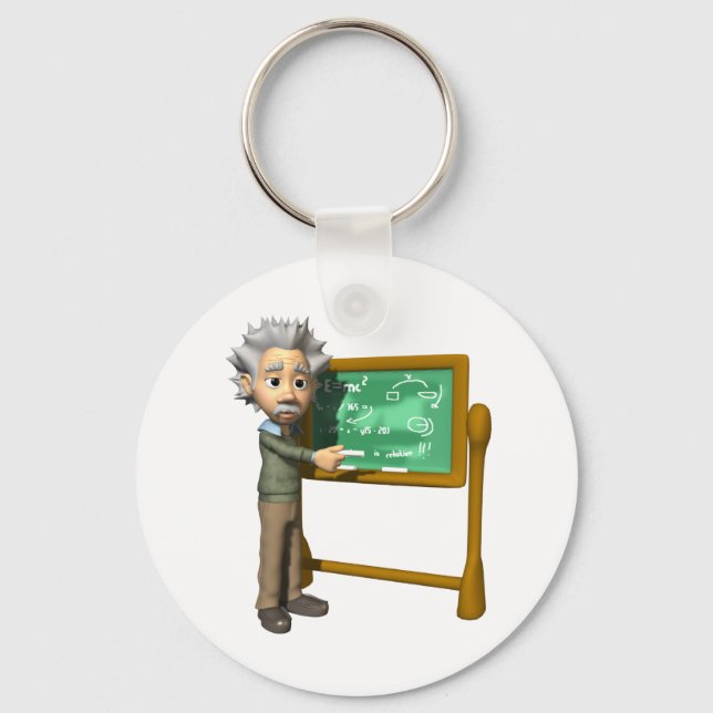 Chalkboard Genius Key Ring (Front)