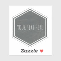 Chalkboard Geometric Label Sticker