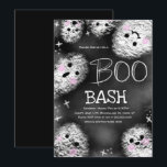 Chalkboard Ghost Boo Costume Halloween Birthday  Invitation<br><div class="desc">Cool Party Invitations with illustrated chalkboard ghost</div>