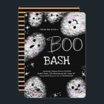 Chalkboard Ghost Boo Costume Halloween Birthday Invitation<br><div class="desc">Cool Party Invitations with illustrated chalkboard ghost</div>