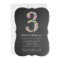 Chalkboard Girls Floral 3rd Birthday Party Invite