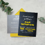 Chalkboard Gold Bar Mitzvah Save the Date Announcement Postcard<br><div class="desc">These Casual Chic Save the Date Postcards are the perfect way to announce your event! Customise the text to say just what you want.

Additional Colours and coordinating items available.</div>