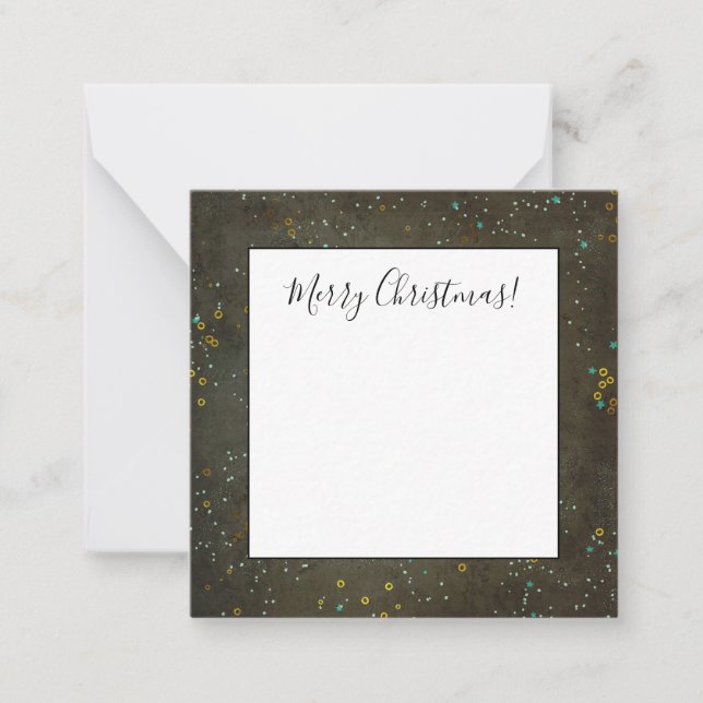 Chalkboard Gold Silver Stars Constellation Sky Card (Front)