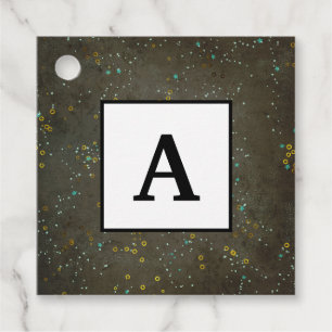 Chalkboard Gold Silver Stars Constellation Sky Favour Tags