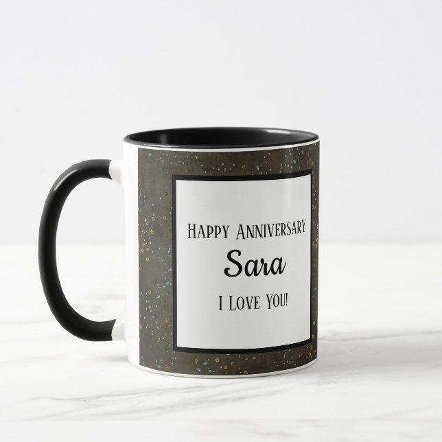 Chalkboard Gold Silver Stars Constellation Sky Mug (Left)