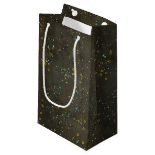 Chalkboard Gold Silver Stars Constellation Sky Small Gift Bag