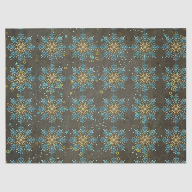 Chalkboard Gold Silver Stars Constellation Sky Tissue Paper (Front)