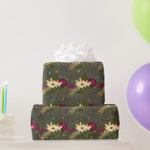 Chalkboard Gold Silver Stars Constellation Sky Wrapping Paper