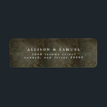 Chalkboard Gold Silver Stars Return Address<br><div class="desc">A beautiful cosmic template for the DIY Bride. The background of the return address label displays the a hand-painted image of the cosmos. The simple and minimalist text begins with your names in all capitals. Your address is in italics and mixes caps and non-caps.You can easily replace the template text...</div>