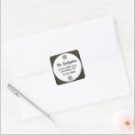 Chalkboard Gold Silver Stars Return Address Square Sticker<br><div class="desc">Personalise this return address sticker for your Christmas cards or packages. Create a beautiful Christmas gift for everyone you love. This artist-designed Xmas pattern is perfect to use for a Christmas party, but can also be used for a winter or Christmas wedding, engagement party or bachelorette party. This Christmas pattern...</div>