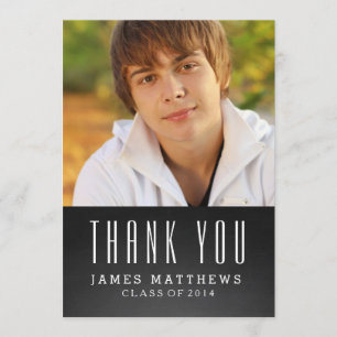 CHALKBOARD GRAD GRADUATION THANK YOU CARD