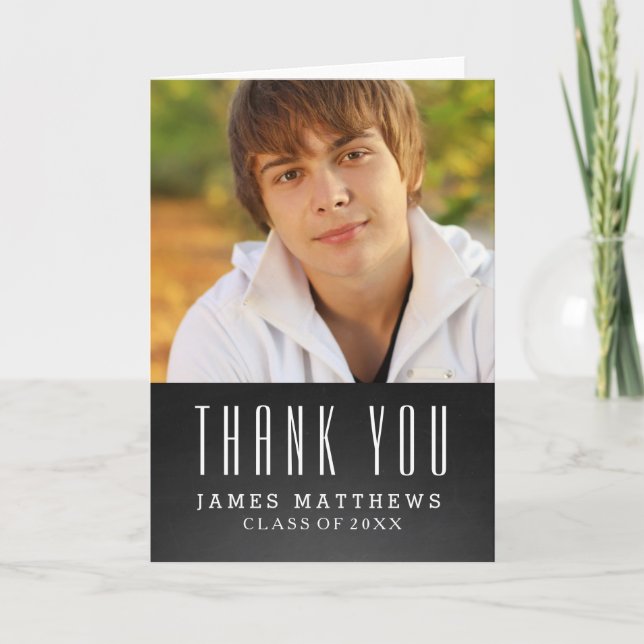 CHALKBOARD GRAD | GRADUATION THANK YOU CARD (Front)
