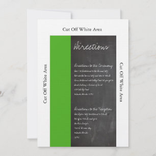 Chalkboard Green Wedding Directions Card