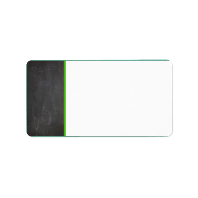 Chalkboard Green Wedding Mailing Label (Front)