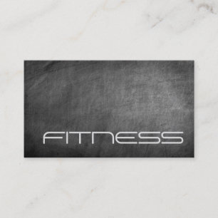 Chalkboard Grey Fitness Sport Business Card